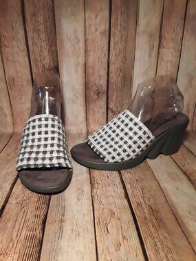 Zee Alexis Gray/Silver/White Wedge Sandals Size EU 40